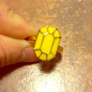 Kate Spade Yellow Jewelbar Ring