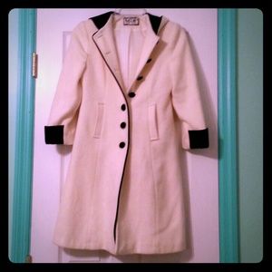 Child's white and black coat
