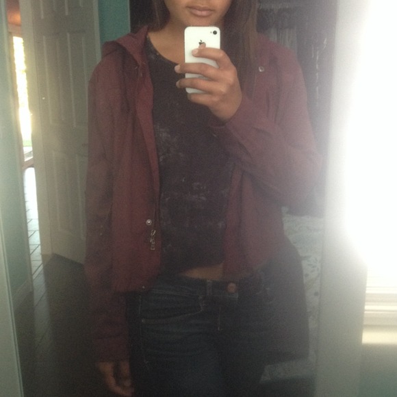 Maroon Hailey Jacket ❌SOLD❌ - Picture 2 of 2