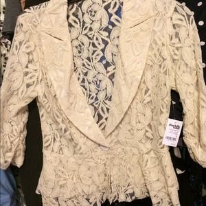 💥REDUCED💥 Lacy cream Charlotte Russe blazer NWT