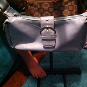 Don't know brand blue handbag