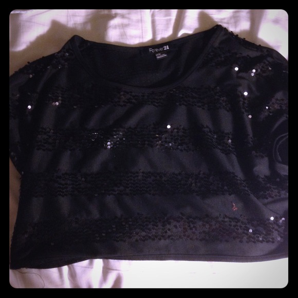 Forever 21 Sequined Crop Top