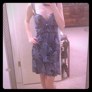 Black and blue stripe dress