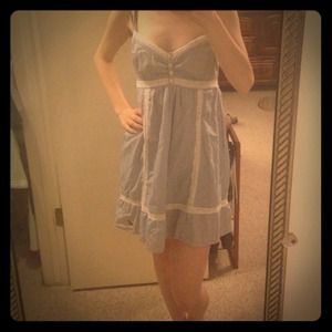 Hollister blue and white striped dress