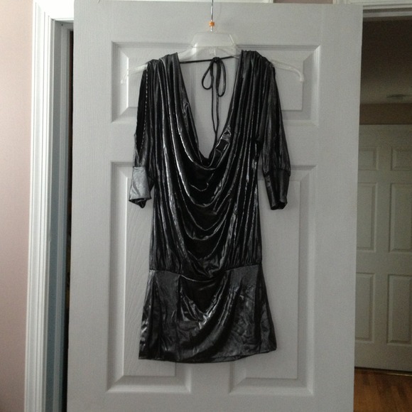 Metallic silver dress