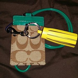 Coach bundle lanyard and key fob