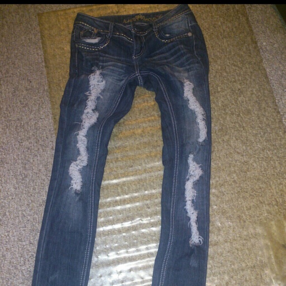 Ripped denim jeans