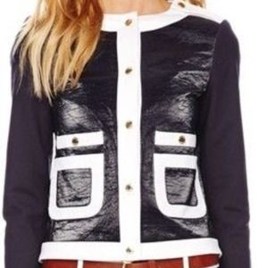 Michael Kors navy leather jacket. REDUCED NEW