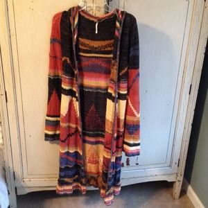 HOLD Free People Lima Atzec hooded cardigan