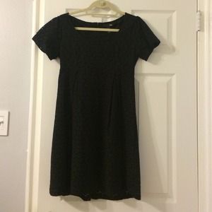 Black eyelet dress