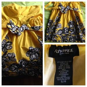 Yellow Strapless Dress