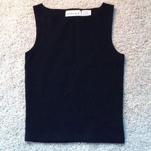 Black sleeveless top