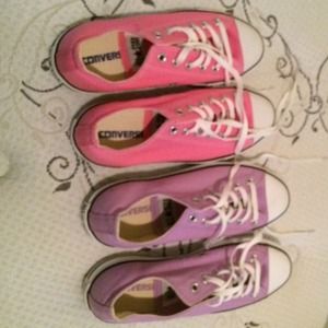 Bundle pink and purple converse