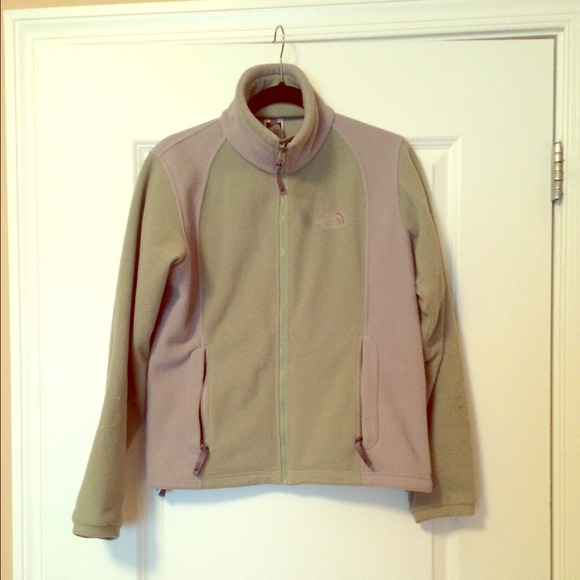 North Face fleece. Green and grey. - Picture 1 of 2