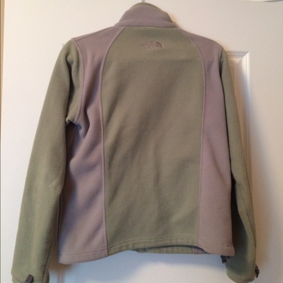 North Face fleece. Green and grey. - Picture 2 of 2