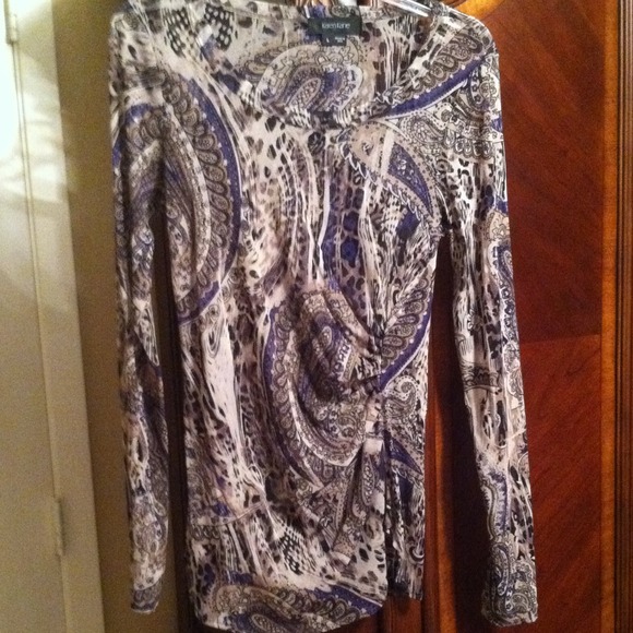 Sheer long sleeve blouse