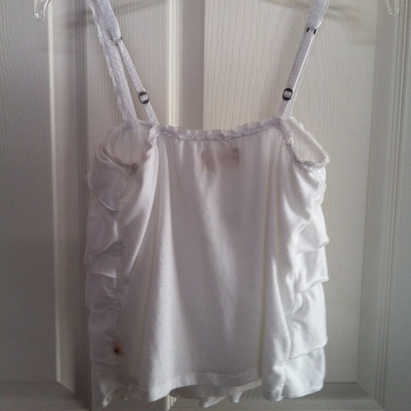 NWOT White Ruffle Hollister Tank - Picture 2 of 3