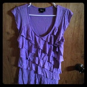 Purple ruffle shirt