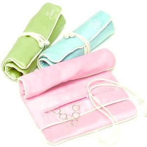 🚫SOLD IN BUNDLE🚫Green silk jewelry roll