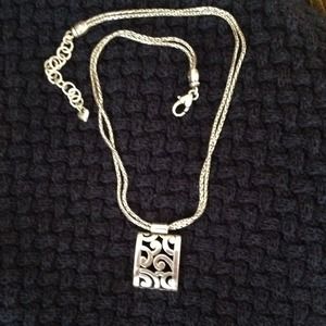 Silver /black necklace.