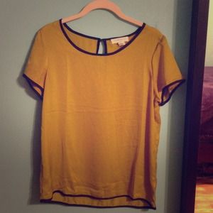 Mustard/Yellow silk blouse