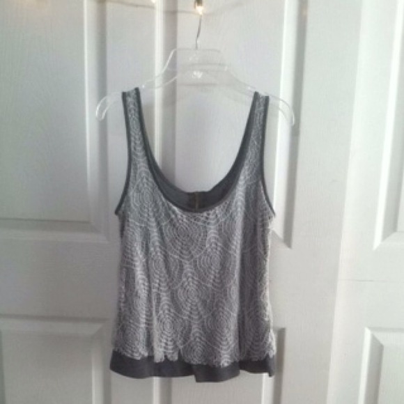 Grey, white netting/crochet size S - Picture 1 of 3