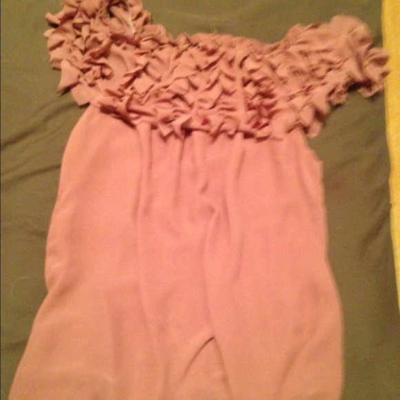 Salmon Pink Ruffled Top - Picture 3 of 3