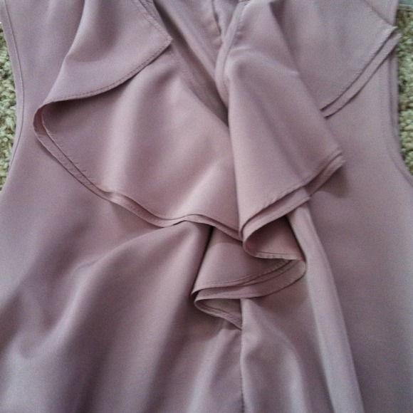 Dusty Rose Ruffle Blouse - Picture 3 of 4