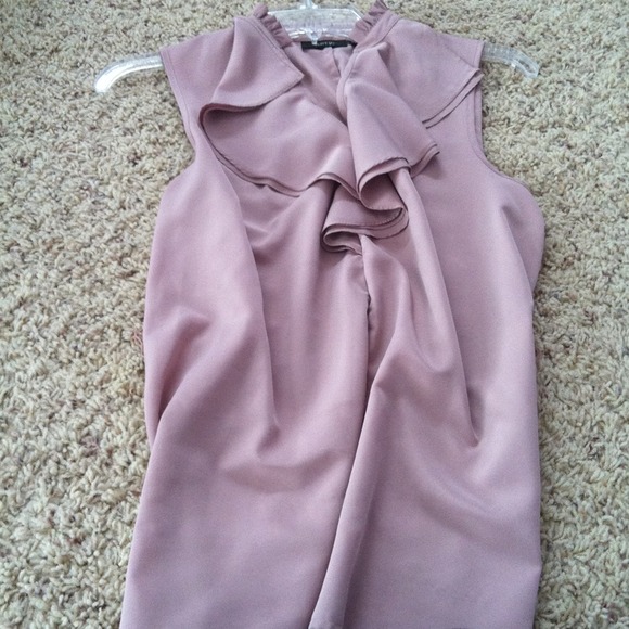 Dusty Rose Ruffle Blouse - Picture 4 of 4