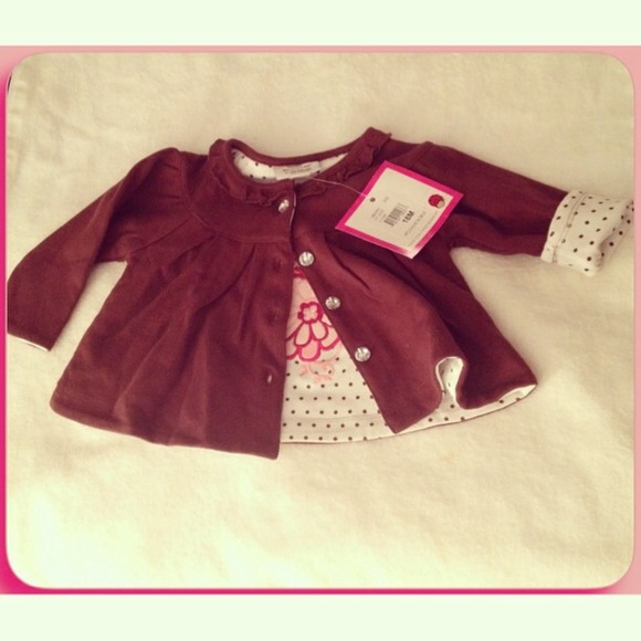 Little Maven by Tori Spelling Brown Knit Jacket