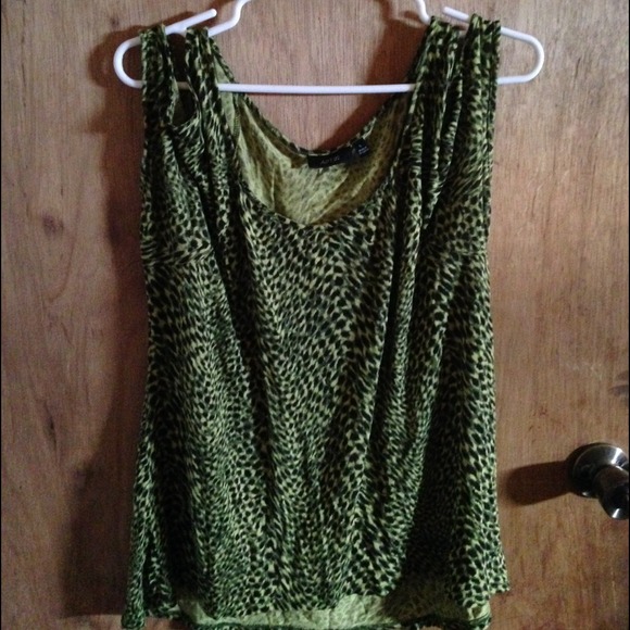 Green and black top