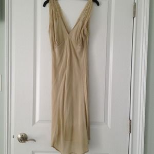 Winter Kate 100% Vintage Silk cream dress M Nwt