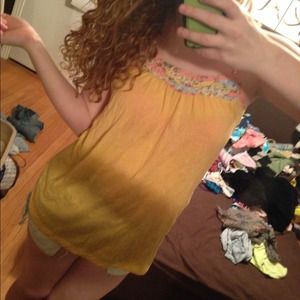 Bohemian lace spaghetti strap shirt