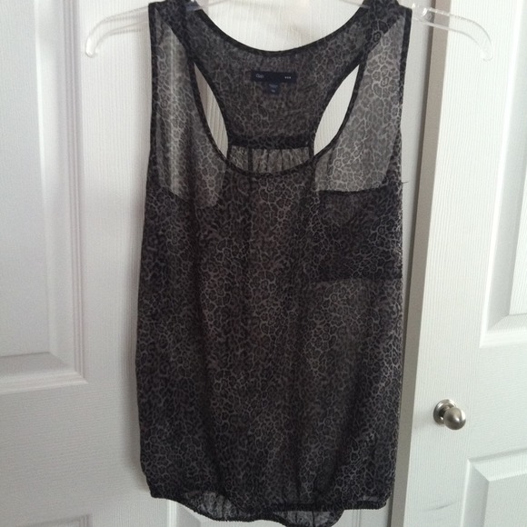 Chiffon Cheetah Print Tank Top - Picture 1 of 4