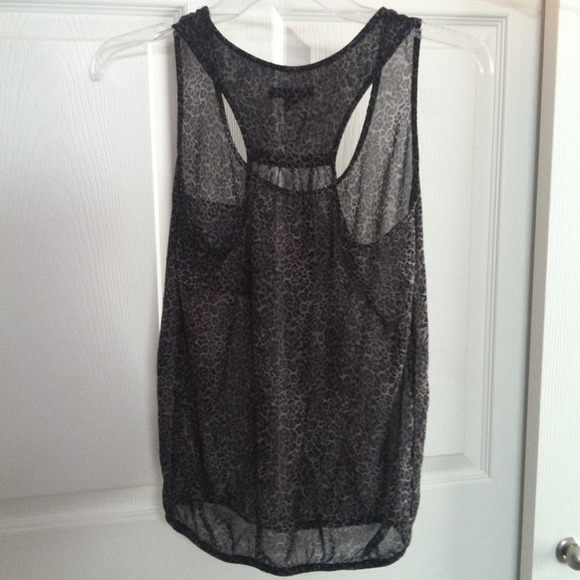 Chiffon Cheetah Print Tank Top - Picture 2 of 4