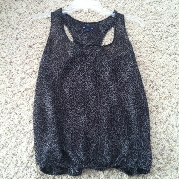 Chiffon Cheetah Print Tank Top - Picture 3 of 4