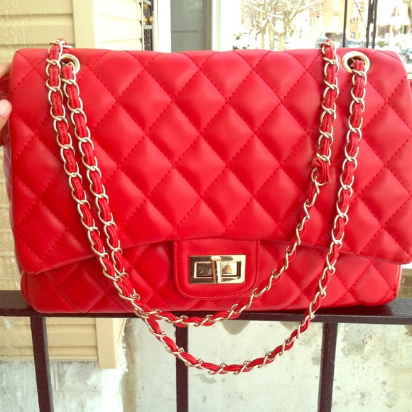 💋Red oversized messenger bag