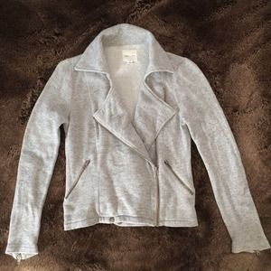 $$ Lowered UO Silence + Noise knit moto jacket
