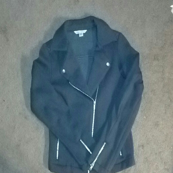 Charcoal gray moto jacket