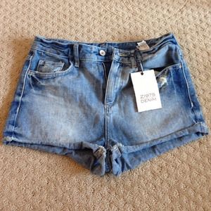 Zara High Waisted Denim Shorts