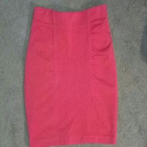 Forever 21 coral body con skirt