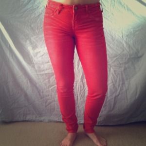 Red Skinny True Religion Corduroy Jeans -very soft