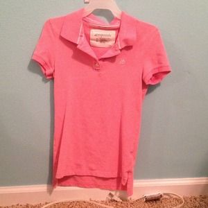 Pink Aeropostale Collared T-Shirt Size Small