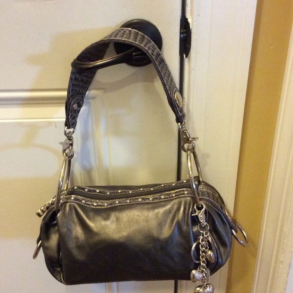 KVZ purse. Neutral pewter color.