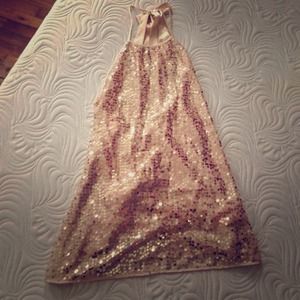 NWT Victoria's Secret gold bling bow tie dress!