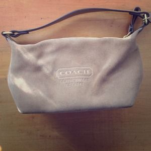 Suede coach bag