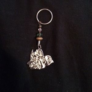 Life is good bird key chain