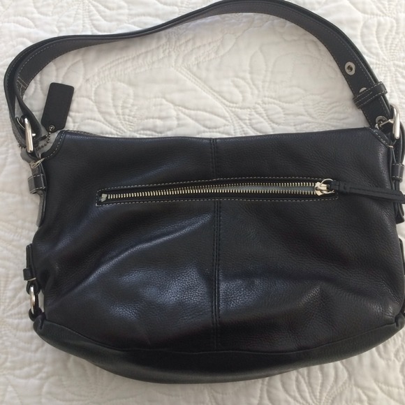 Black leather coach bag - Picture 2 of 4
