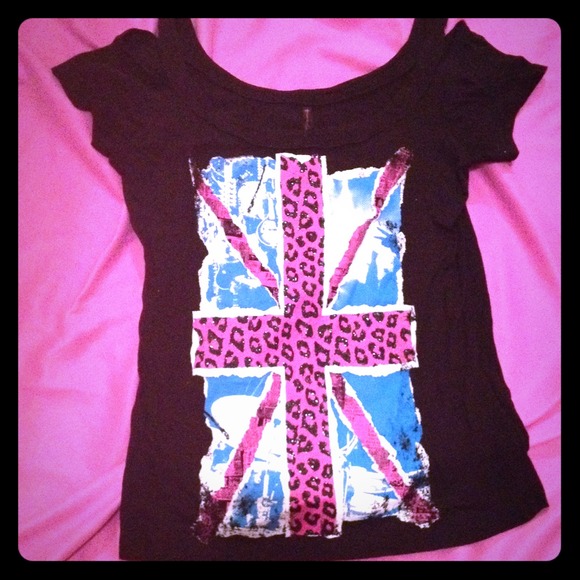 Hot Vibrant Cheetah-Print Union Jack t-shirt🎀