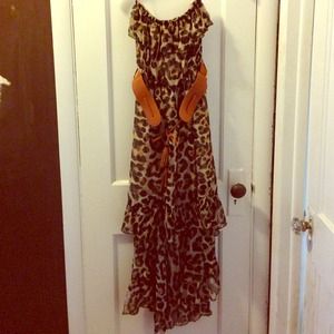 Sexy cheetah summer/formal cocktail dress. Small